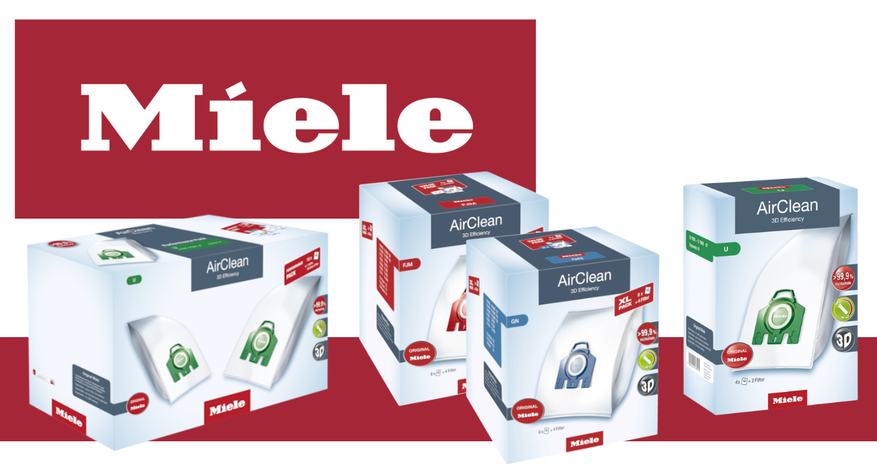 Miele Type GN AirClean 3D Efficiency Vacuum Bags 4 Bags & 2 Filters  10123210 | Avon Vacuums