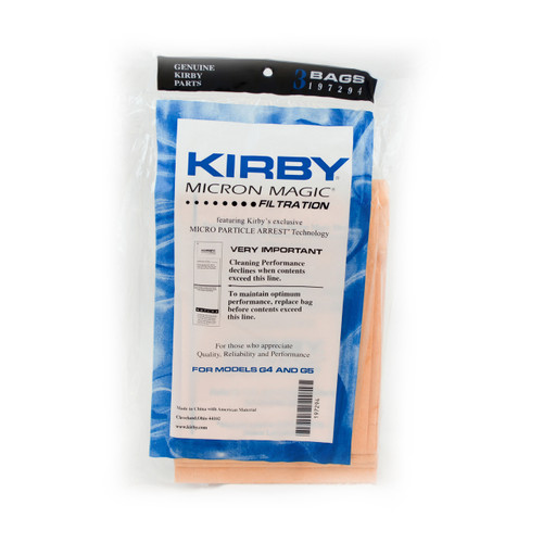 Kirby G4-G6 Bags Micron Allergy Filtration (pack of 3) 197294S