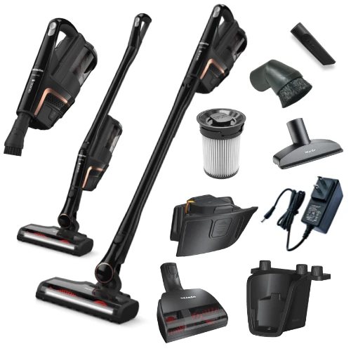 Miele Triflex HX2 Cat & Dog Obsidian Black Cordless Stick Vacuum with Parts, Attachments, and Filters