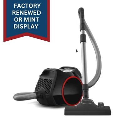 Miele Boost CX1 Pure Suction Bagless Canister Obsidian Black Factory Renewed Banner