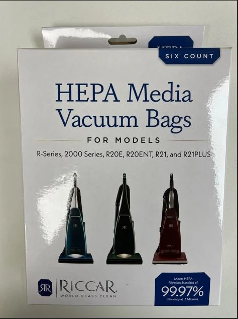Riccar Type A Vibrance R Series & 4000 Series Genuine HEPA RAH-6 Bags