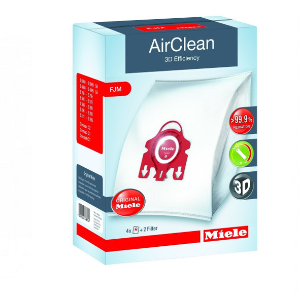 Miele FJM AirClean 3D Efficiency - 4 Vacuum Bags in Packaging