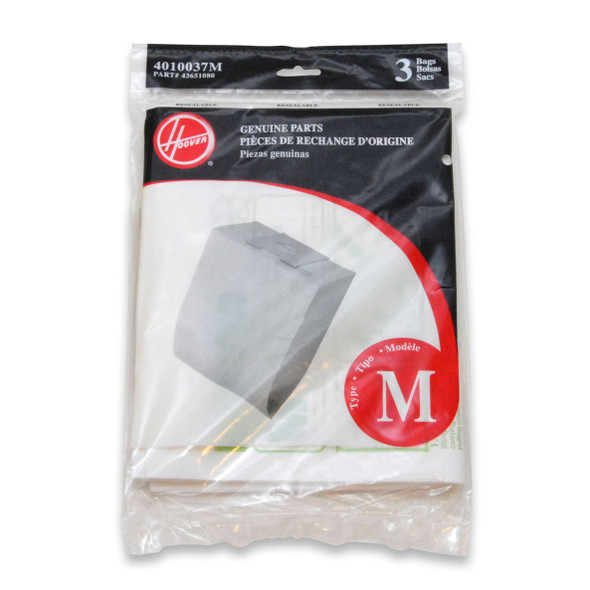 Hoover Standard Filtration Genuine M Bags (pack of 3) 4010037M