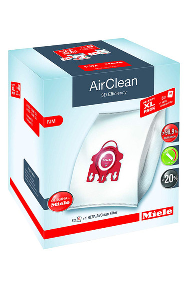 Miele FJM Allergy XL Airclean 3D - 8 Vacuum Bags & HEPA Filter in Packaging 