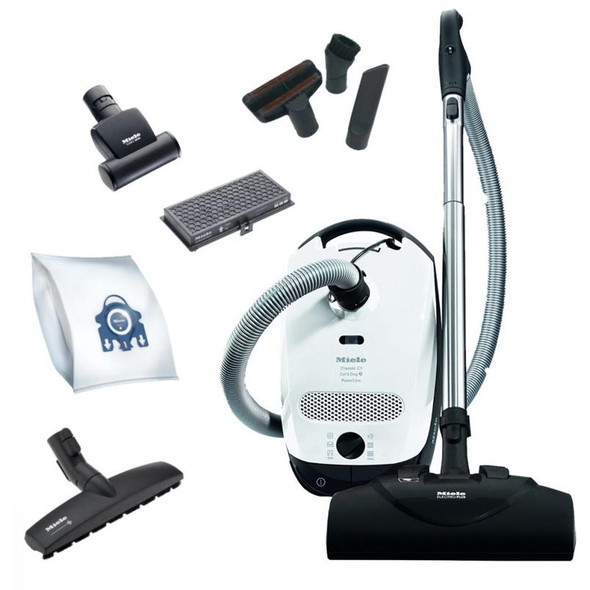 Miele Classic C1 Cat & Dog PowerLine Lotus White with Parts and Filtration