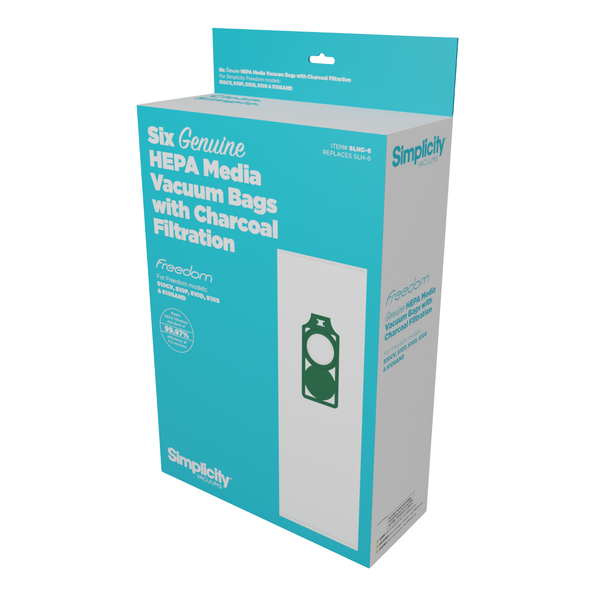 Simplicity HEPA Media Bags w/ Charcoal Filtration SLHC-6