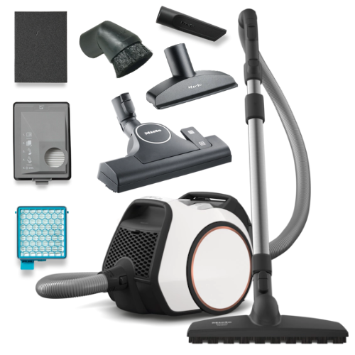 Miele Boost CX1 Parquet Bagless Canister Lotus White