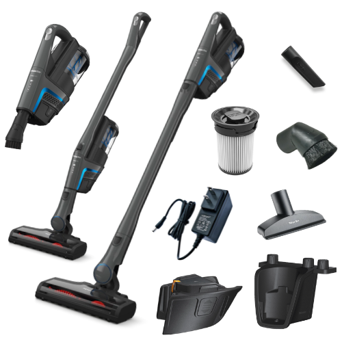 Miele Triflex HX1 Facelift Graphite Grey Vacuum with Attachments, Parts, and Filtration