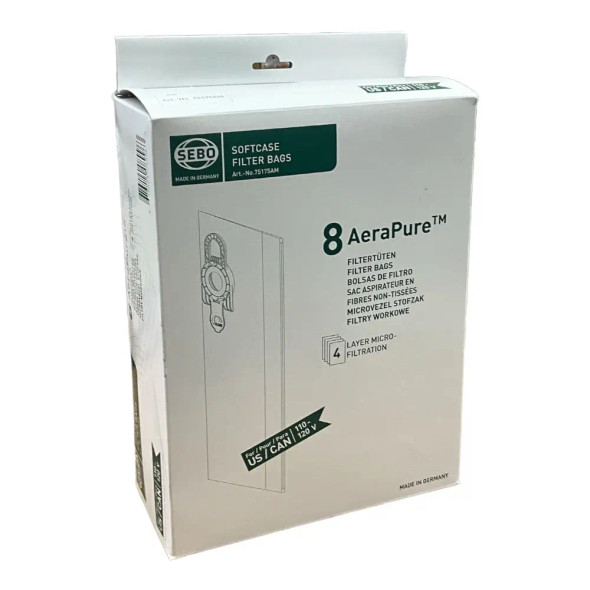 SEBO SOFTCASE Filter Bags (8 Pack) 75175AM