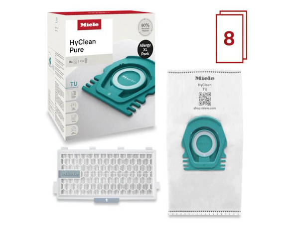 Miele TU Allergy XL HyClean Air - 8 Vacuum Bags & HEPA Filter