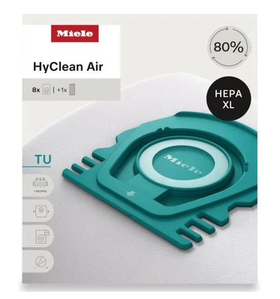 Miele TU Allergy XL HyClean Air - 8 Vacuum Bags & HEPA Filter