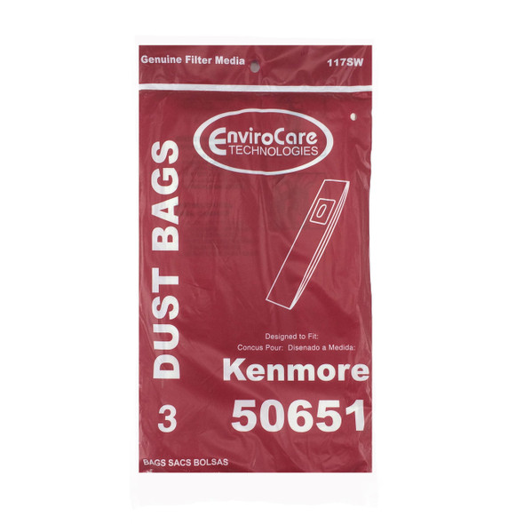 Kenmore Generic 50651 Upright Vacuum Bags (pack of 3) 117SW