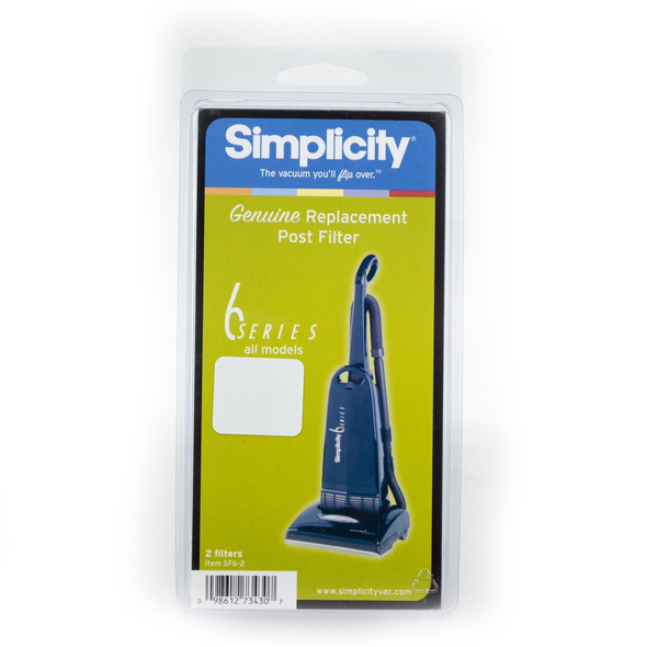 Simplicity Electrostatic Post Filter for 6000 Series (2 Pack) SF6-2