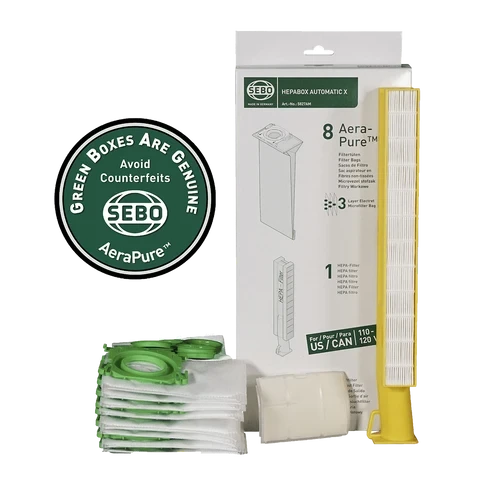 SEBO AUTOMATIC X HEPA Service Box (8 Pack) 5827AM