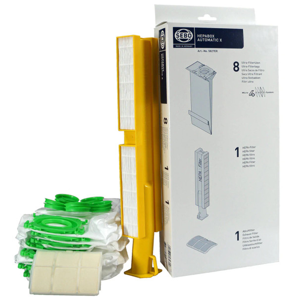 Sebo Automatic X HEPA Upright Bags (pack of 8) 5827AM
