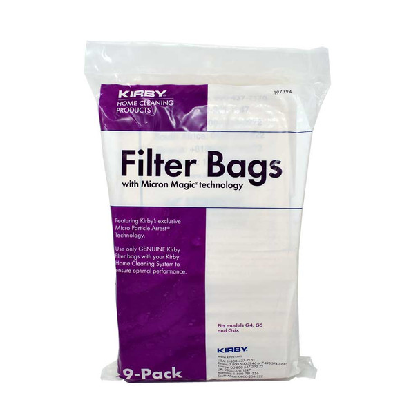 Kirby Twist Style G3, G4 & G5 Paper Filter Bags (9 Pack) 197394