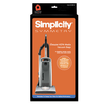 Simplicity HEPA Media Bags for S20 Symmetry Models (6 Pack) SMH-6.2