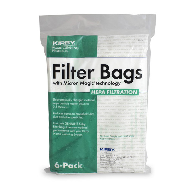 Kirby MicroAllergen Plus HEPA Filter Bags (6 Pack) 204814