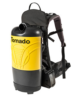 Tornado Pac-Vac 6 Roam w/ Charger Backpack Vacuum 93016B-1 (*NO BATTERY)