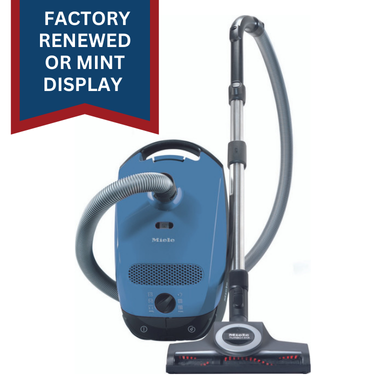 Miele Classic C1 Turbo Team PowerLine Tech Blue Vacuum with Factory Renewed Banner