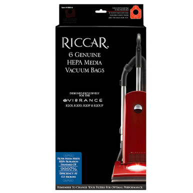 Lot De 10 Sacs D'aspirateur Riccar Véritable Radiance Avec Filtration HEPA - Référence RXH-6 - Neuf