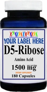 Private Label D5-Ribose 1500mg 180caps Private Label 12,100,500 Bottle Price