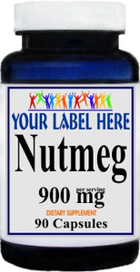 Private Label Nutmeg 900mg 90caps Private Label 12,100,500 Bottle Price
