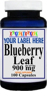 Private Label Blueberry Leaf 900mg 100caps Private Label 12,100,500 Bottle Price