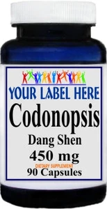 Private Label Codonopsis Root 450mg 90caps Private Label 12,100,500 Bottle Price