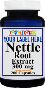 Private Label Nettle Root Extract 300mg 200caps Private Label 12,100,500 Bottle Price
