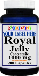 Private Label Royal Jelly Concentrate 1000mg 200caps Private Label 12,100,500 Bottle Price