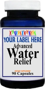 Private Label Advanced Water Relief 90caps Private Label 12,100,500 Bottle Price
