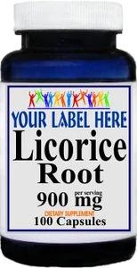 Private Label Licorice Root 900mg 200caps Private Label 12,100,500 Bottle Price
