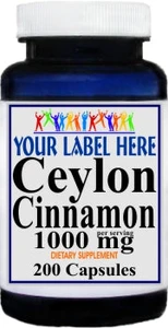 Private Label Ceylon Cinnamon 1000mg 200caps Private Label 12,100,500 Bottle Price