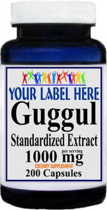 Private Label Guggul Standardized Extract 1000mg 200caps Private Label 12,100,500 Bottle Price