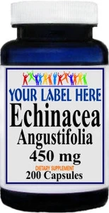 Private Label Echinacea Angustifolia Root 450mg 200caps Private Label 12,100,500 Bottle Price