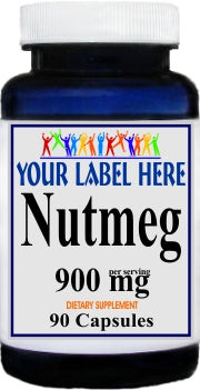Private Label Nutmeg 900mg 90caps Private Label 12,100,500 Bottle Price