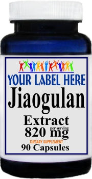 Private Label Jiaogulan Extract 820mg 90caps or 180caps Private Label 12,100,500 Bottle Price