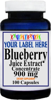 Private Label Blueberry Juice Extract Concentrate 900mg 100caps Private Label 12,100,500 Bottle Price