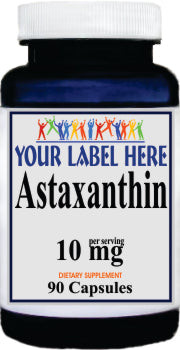 Private Label Astaxanthin 10mg 90caps or 180caps Private Label 12,100,500 Bottle Price