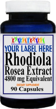 Private Label Rhodiola Rosea Extract 4800mg Equivalent 90 or 180caps Private Label 12,100,500 Bottle Price