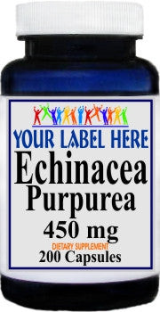 Private Label Echinacea Purpurea Root 450mg 200caps Private Label 12,100,500 Bottle Price