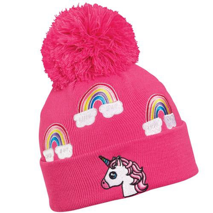 Kids Unicorn Hat Pink View