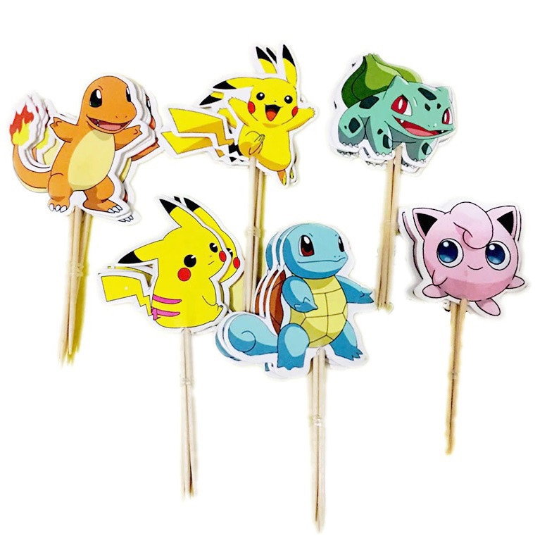 Cupcake Topper 24pc Pokemon