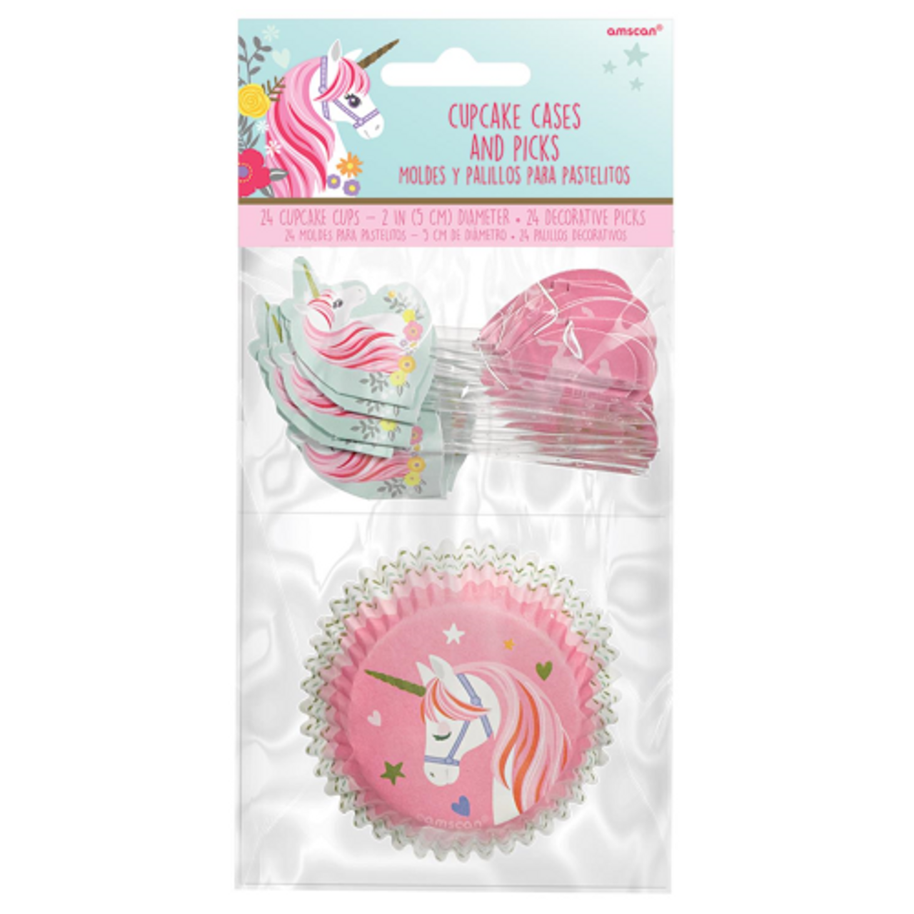 Cupcake Cases Picks Amscan Unicorn