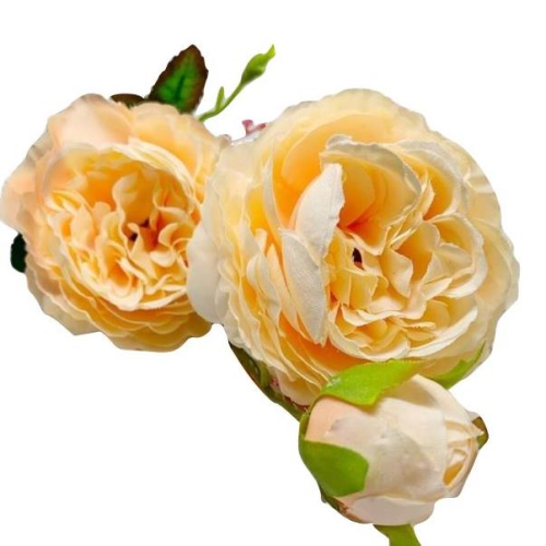 Apricot Spray Roses Silk Rose Spray - APRICOT