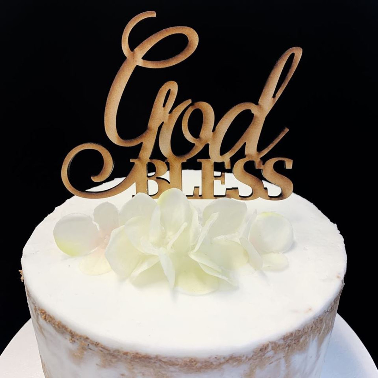 God Bless Cake Topper Baptism Cake Topper Christening Cake - Etsy Singapore