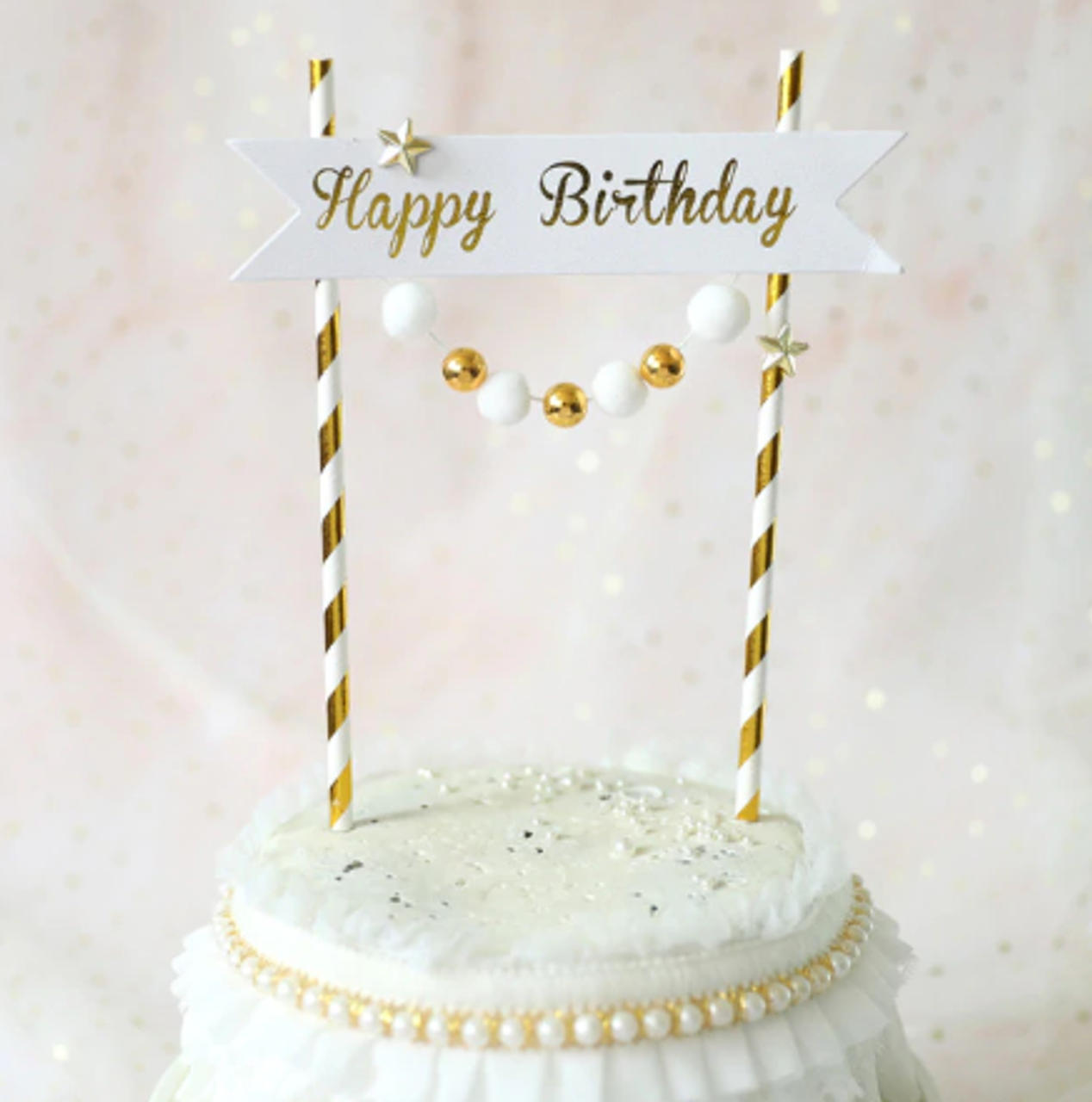 Happy birthday store banner for cake
