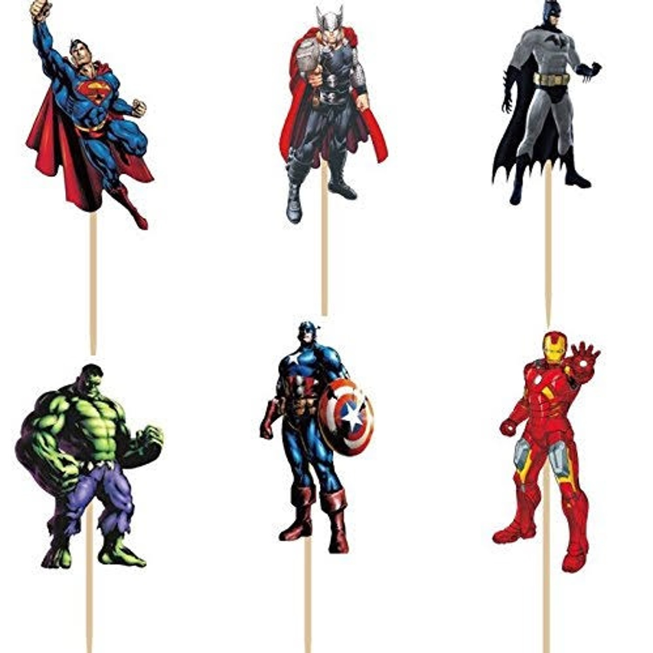 Marvel The Avengers Hulk Captain America Iron Man BB Edible Cake Toppers –  Cakecery