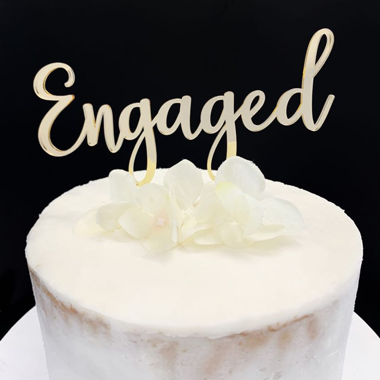 Round Acrylic Cake Topper - Script